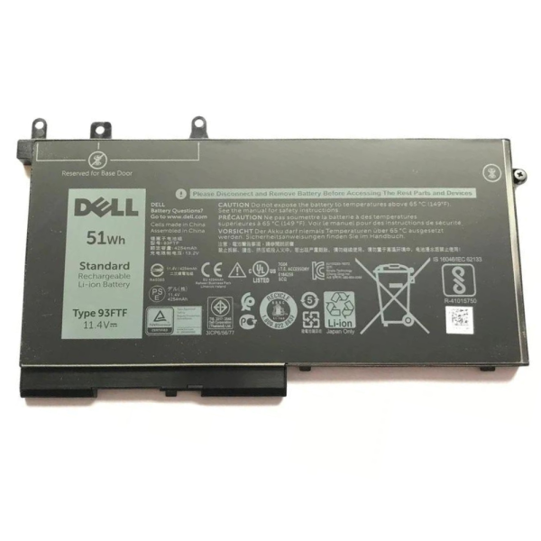 Dell 93FTF Precision 15 3520 3530 Latitude E5480 E5580 E5490 E5590 Latitude 5280 5480 Laptop Battery